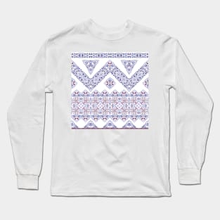Arabic ornate violet pattern Long Sleeve T-Shirt